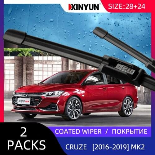 Coated wiper Front Wiper Blades For Chevrolet Cruze MK 2 2016 2017 2018 2019 Windshield Windscreen Front Window 28"+24"