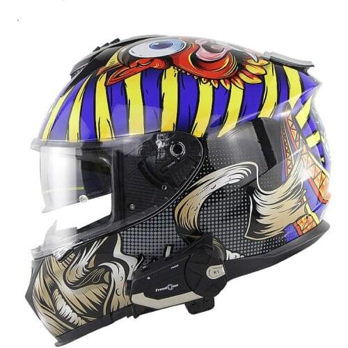ECE Standard Motorcycle Race Car Helmet Bluetooth WIFI Camera Recorder High-definition APP Intercom Helmet Full Face