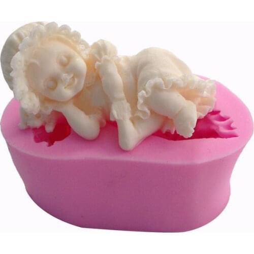 3D Fondant Cake Mold Silicone Mould Angel Baby Girl Soap Molds Baking Decoration Baking Nonstick and Heat Resistant Reusable