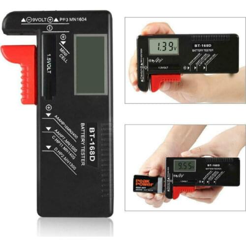 BT-168D AA/AAA/C/D/9V/1.5V batteries Universal Button Cell Battery Colour Coded Meter Indicate Volt Tester Checker BT168 Power