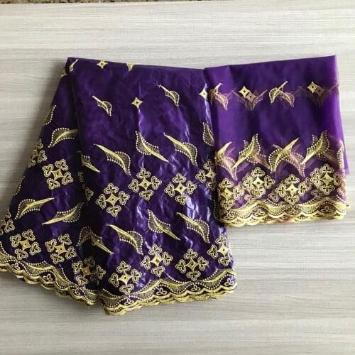 Beaded Embroidered 2020 High Quality African Bazin Riche Brode Lace Fabric 5+2 Guinea Beads Basin Mariage Tissue Laces Material