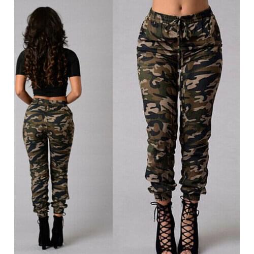2019 Brand New Style Fashion Women Military Army Style Pocket Leggings Camouflage Camo Casual Hot Sale Pants