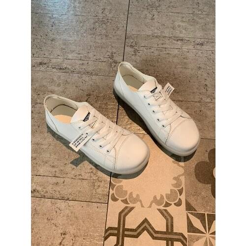 Ladies Canvas White Shoes Spring and Autumn 2021 New Style Simple Style Soft Bottom Casual Comfortable Large Size 35-40