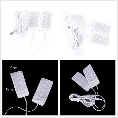 1 Pair 5V Carbon Fiber Heating Pad Hand Warmer USB Heating Film Electric Winter Infrared Fever Heat Mat