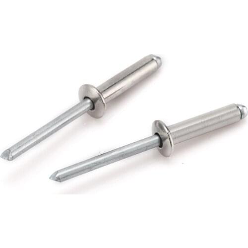 50PCS 304 semi-steel open-type M4*10 core pulling rivets Blind Round Head Rivets Nail Decoration Pop Rivets