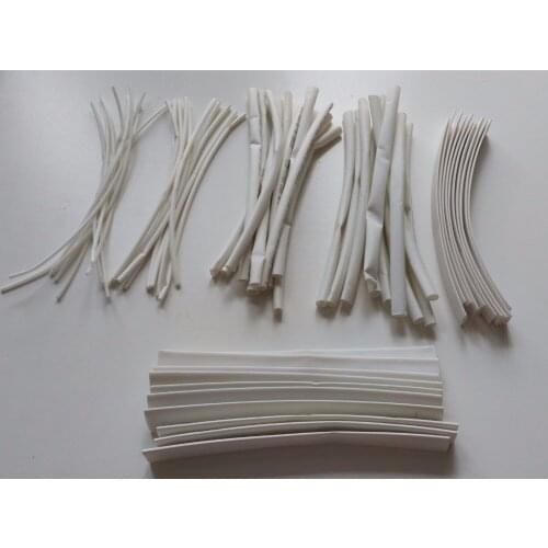 60pcs 6" Wire Wrap Assortment Set Heat Shrinkable Shrink Tube Sleeves White