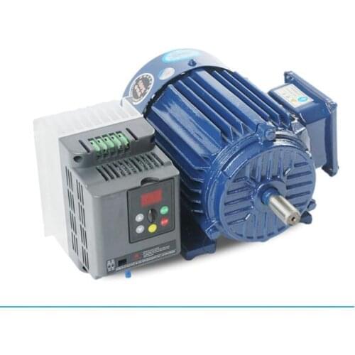 750w Motor frequency converter speed control set three-phase 220V speed control motor stepless variable speed copper wire