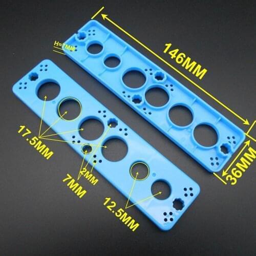 20Pcs Blue Test Tube Holder Shelf Rack Round Hole Cuvette Measuring Cylinder Technology Building Block Parts Pipe Support *AD079