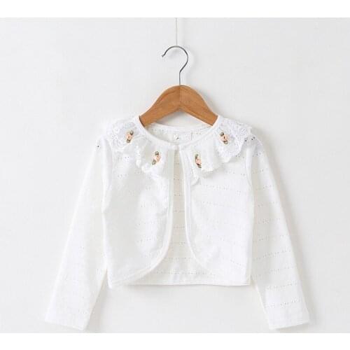 Children Cardigan Clothes Kids Baby Shawl Spring Girls Cloak Jacket Cotton Girl Out Cardigan Sunscreen Shirt Garment Outerwear
