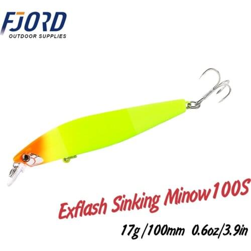 FJORD 2020 New products 100mm 17g AR-C systerm Professional Sinking minnow Fishing Lure Wobbler High Quality Hard Baits