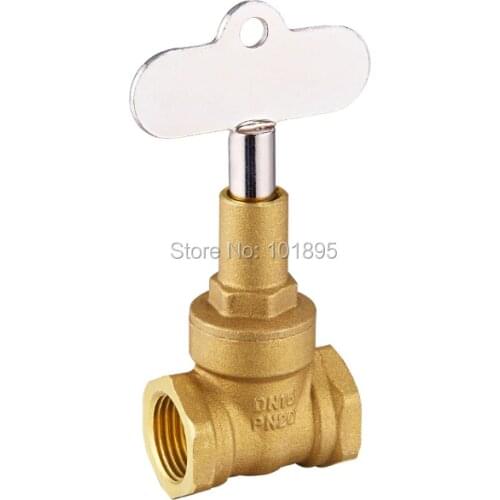 Good Quality DN15 to DN25 of Brass Material Water Pipe Gate Valve with Key