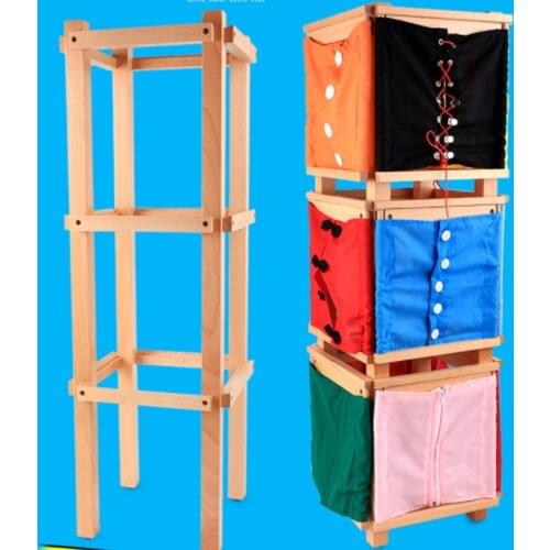 Montessori Toys For Children Wooden Toddler Practical Life Buttons Dressing Frame Educational Montessori Materials