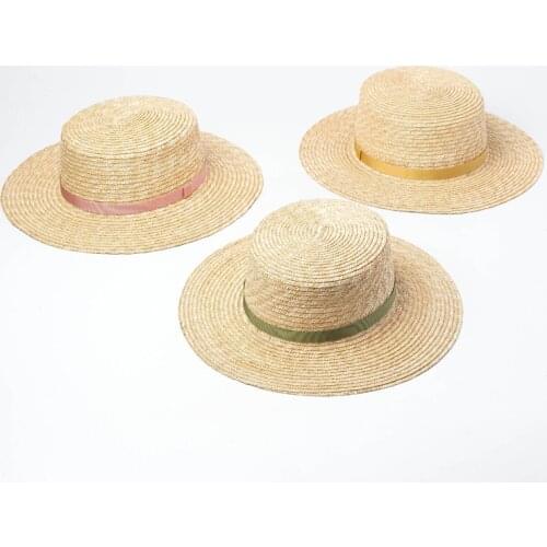 01901-HH7275 summer natural handmade straw paper beach leisure lady fedoras cap MEN women PANAMA hat