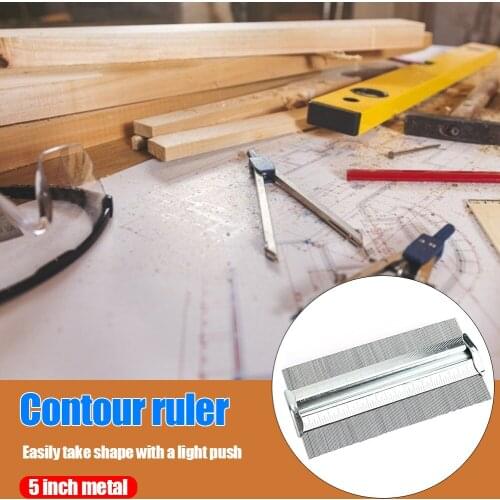 Metal Shape Contour Gauges Copy Duplicator Template Profile Duplication Wood Measuring Ruler 5/6 inch Tiling Laminate Tiles Tool