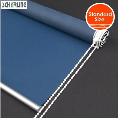 SCHRLING 100% Blackout Tension Roller Blinds No Drill Installation Inside Mount Only Window Roller Shutters For Windows Room