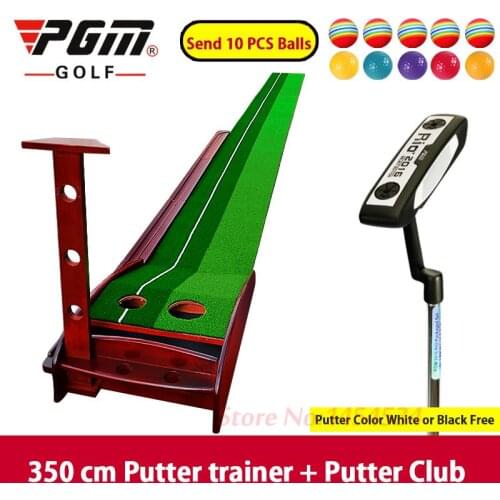 PGM Indoor Golf Putting Practice Golf Putter Swing Mat Fairway 3 Meters Exerciser Blanket Set 12 Balls Golf Golf accessories
