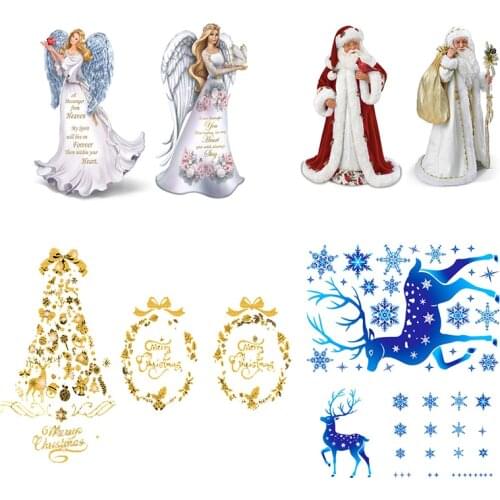 Christmas Fairy Angel Window Glass Stickers Valentine PVC Wall Clings Decals Wedding Party Home Cake Shop Showcase Decor Supplie