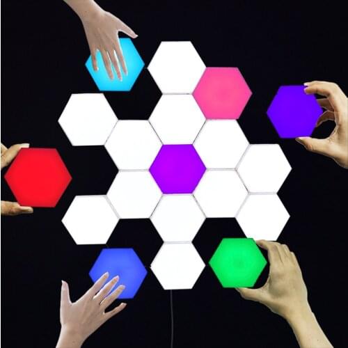 Modern RGB LED Night Light FKids Bedroom Lamp Quantum Modular Sensitive Lamp Touch Helios Lighting Indoor Bedside Magnetic Light