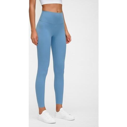 Soft Naked-Feel Athletic Gym Leggings Sport Women Fitness High Waist Yoga Pants Tight Tummy Control Yoga Leggings 12 Colors