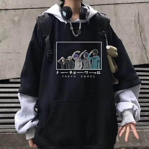 Tokyo Ghoul Anime Manga Hoodie Kaneki Ken Printed Hip Hop Long Sleeve Funny Sweatshirt Sudaderas Con Capucha