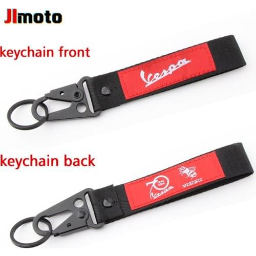 Universal Motorcycle Embroidery Chain Keychain Key Pendent For Piaggio Vespa GTS300 GTS250 GTS LX LXV SPRINT PRIMAVERA 125 150
