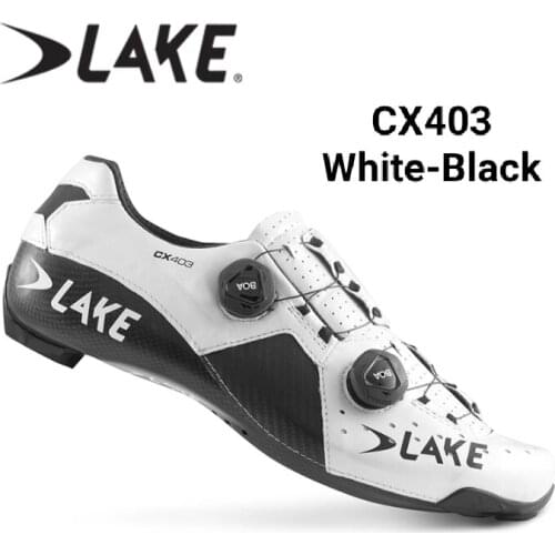 LAKE CX403 Lock Shoes Road Bike Riding Shoes Super Wide Kangaroo Leather Thermoplastic Carbon Fiber Sole