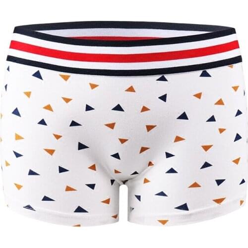 1PCS Women Les Cotton Boxer Briefs Tomboy Loose Over Size Mid Waist Knickers Simple Broadside Underpants for Lesbian