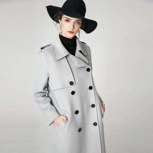 Women new style long popular woolen overcoat lady double-sided high-end clothes fashion female Europe and America cashmere coat