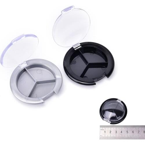 1PCS Mini Plastic Empty Eyeshadow Case Palette Single Case Round Jar Powder Cosmetics Compact Container DIY Makeup Tool