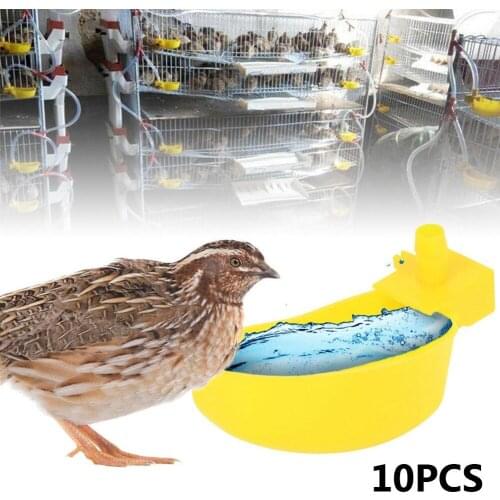 10Pcs Automatic Water Drinking Feeder Cups Bowls Chicken Poultry Bird Waterer water feeding Feeders
