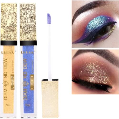 12 Colors Liquid Glitter Eyeshadow Waterproof Long Lasting Shimmer Metallic Eye Shadow Makeup Face Body Brighter Highlighter