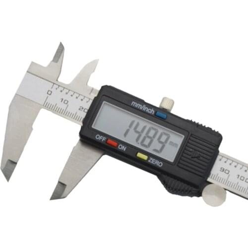 Digital electronic vernier caliper micrometer 150mm 6' LCD display Widescreen Stainless steel metal caliper Depth measuring tool