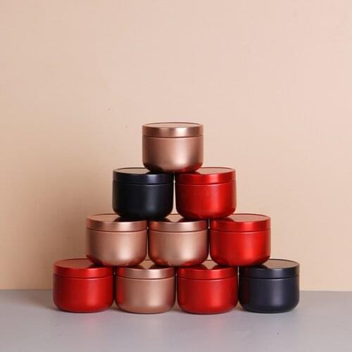 2 Pcs Luxury Candle Jars with Lid Bulk Round Candle Container Tins Empty Storage Box for DIY Salves Skin Care Beauty Samples