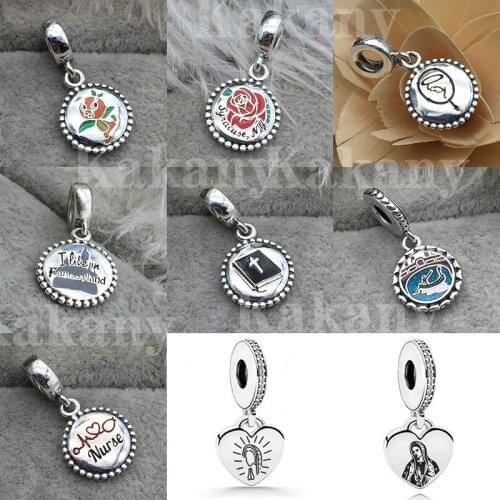 Kakany 2020 Classic Fashion 100%S925 Silver Charm de la Virgen de Guadalupe por Pendant Original Women DIY Bracelet Pendant