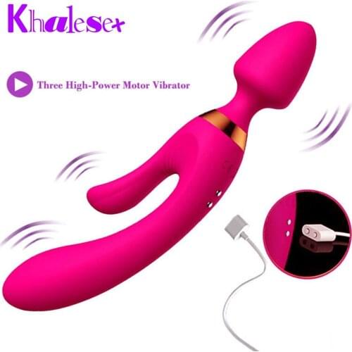 3 Motor Vibrating G Spot Clitoris Anal Dildo Vibrator Adult Sex Toys for Woman Masturbator 5 Mode 3 Speeds Toys