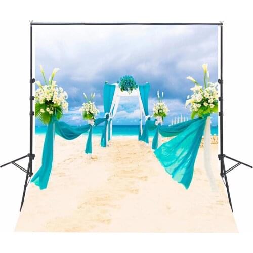 450x450CM Sky Sea Sandbeach Wedding Photography Background Backdrop Custom Photo Studio Background Cloth Photo Booth Prop