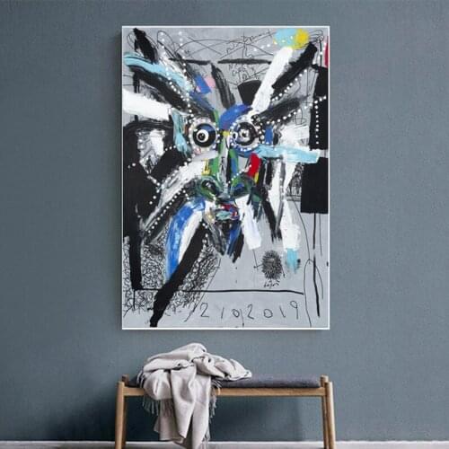 Watercolor Graffiti Crazy Love Wall Art Canvas Paintings Art Canvas Posters Prints Modern Decorative Pictures for Living Room