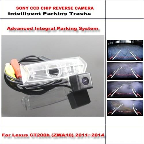 Car Rear Camera For Lexus CT200h (ZWA10) 2011-2014 Intelligent Parking Tracks Reverse Backup NTSC RCA AUX HD CCD SONY CAM