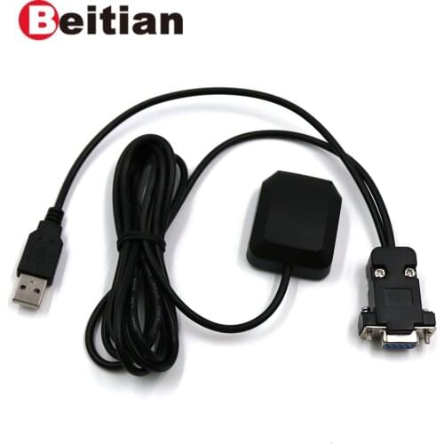BEITIAN DB9 female+USB male connector RS-232 GNSS GLONASS GPS receiver,9600,NMEA 0183,4M FLASH,BN-81DU