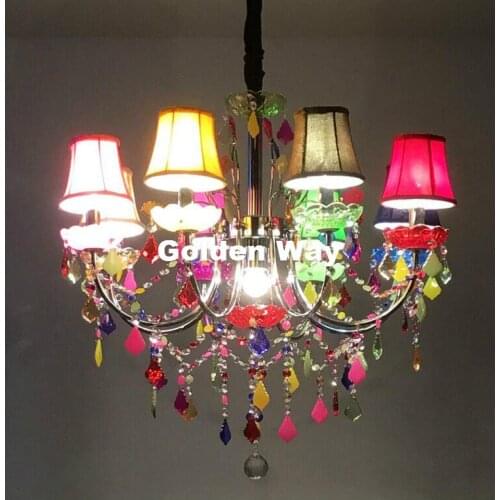 Free Shipping Colorful Chandelier Lamps Home Decoration Lights For Coffee Shop Wedding Bar Glass Ball Lamp Modern LED Chandelier