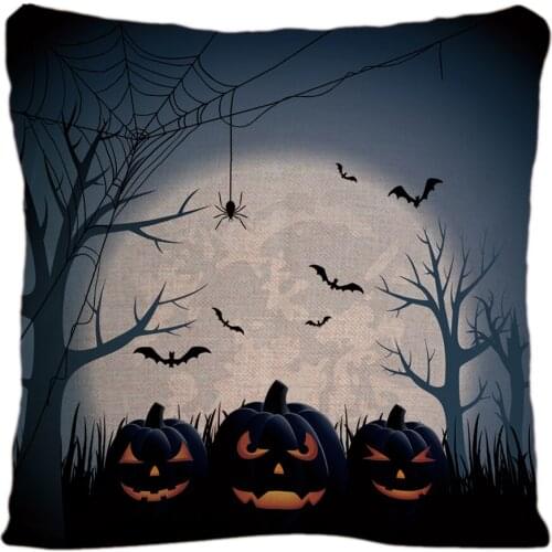 Happy Halloween Days Throw Pillow Case With Full Moon And Pumpkins Decorative Cushion Cover Pillowcase Home Decor By Lvsure