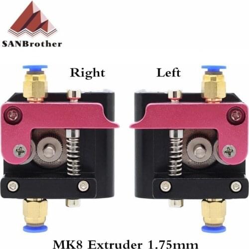 3D Printer Parts Makerbot MK8 Full Metal Aluminum Alloy Bowden Extruder 1.75MM with NEMA 17 L Bracket Mount