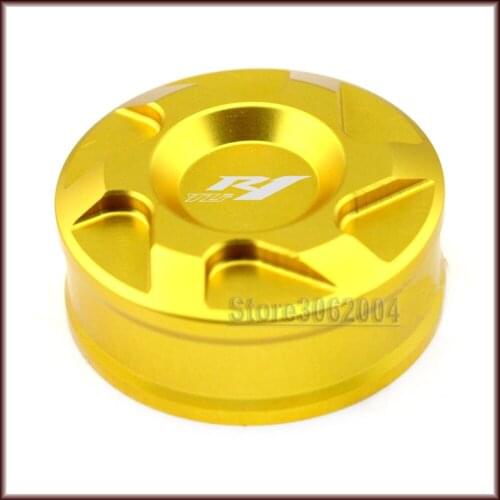 For YAMAHA YZF R1 YZFR1 YZF-R1 2009-2014 Motorcycle Accessories Aluminum Rear Brake Fluid Reservoir Cover Cap Red/Blue/Gold CNC