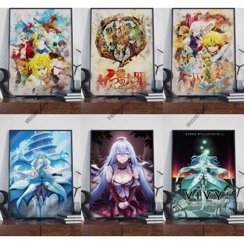 Anime Canvas Painting THE Seven Deadly Sins/ Vivy Fluorite In Wpap Wall Art Nordic Posters and Prints Pictures Home Decor