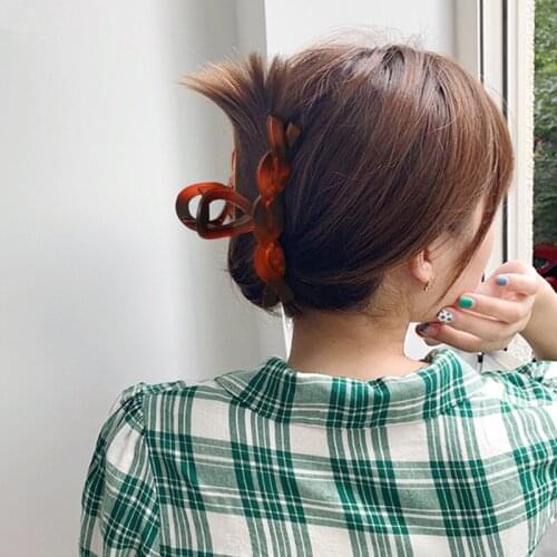 Korea Frosted Twist Braided Hairpin Plate Hair Clip Grab Bath Shark Clip Hair Clip Headdress Fashion Hair Claw Clip for Women