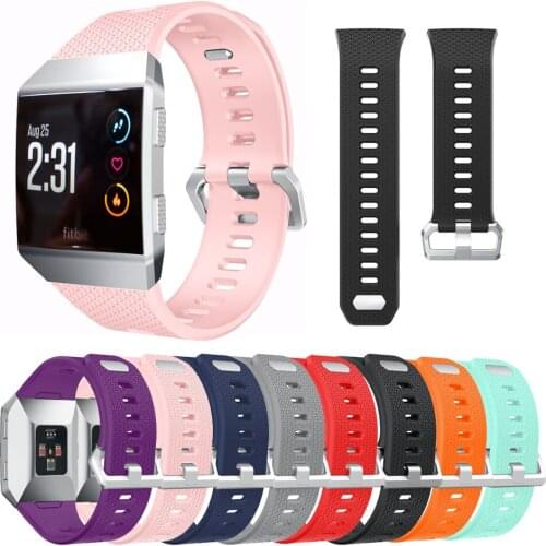 Soft Sport Silicone Sport Watch Bands Bracelet for Fitbit Ionic Smart Watch Strap band Adjustable Replacement Bangle Accessories