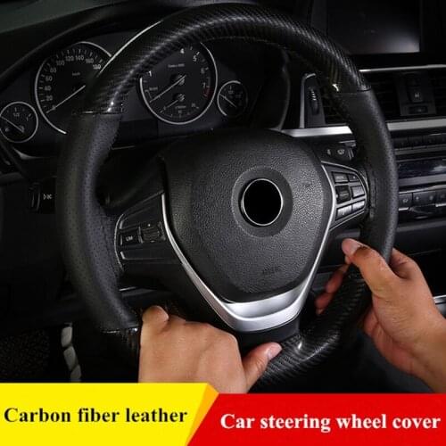 Anti-slip Steering Wheel Cover Breathable Auto Steering-Wheel Braid On The Steering-wheel Of Car With Needle and Thread