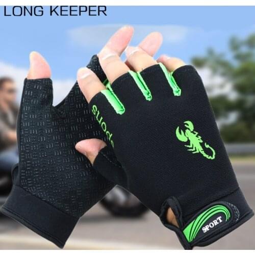 2021 Half Finger Gloves Men Womens Summer Sports Fishing Training Gloves Non-slip Sunscreen Breathable Fingerless Mittens Luvas