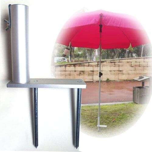 Portable Upgraded Beach Patio Umbrella Clamp Ground Insertion for Lawns