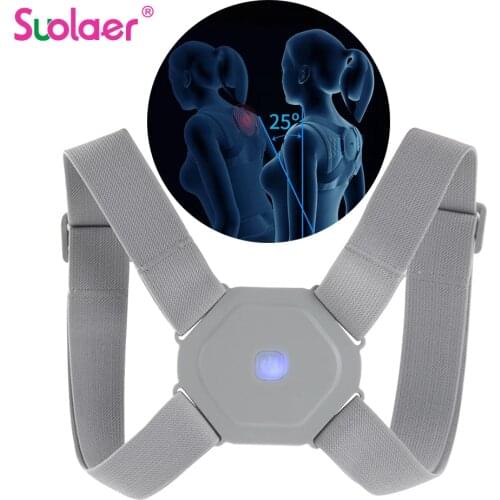 Adjustable Intelligent Posture Trainer Smart Posture Corrector Upper Back Brace Clavicle Support for Men and Women Pain Relief